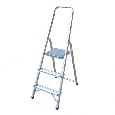 2020 hot sale   mobile 3-8 aluminium steps ladder  with anti-rust steel platform